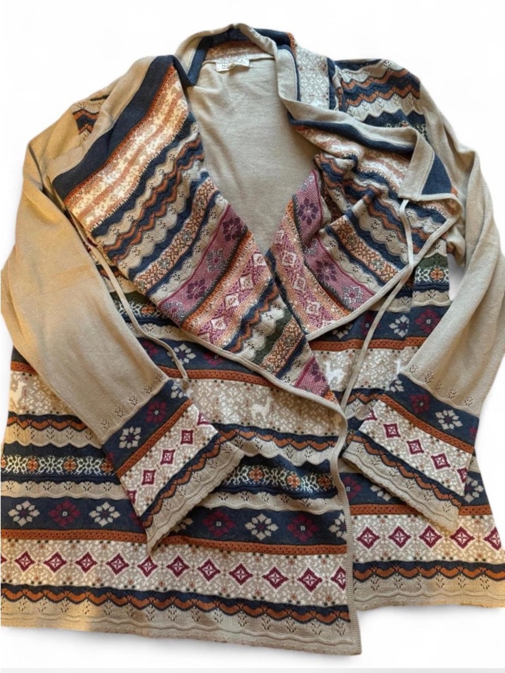 NWOT Novica- Patterned Women's Cardigan, SIZE:XL